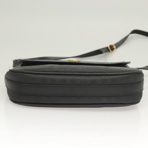 GUCCI Micro GG Supreme Shoulder Bag PVC Black Gold 001 41 4425 Auth ep9569 - Picture 6 of 16